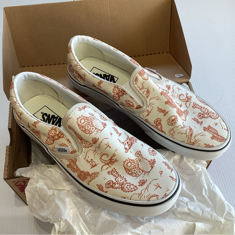 New Vans Classic Slip On Desert Vibes Cream Tan Biege Shoe Men Size 8.5 W10 - Picture 2 of 8